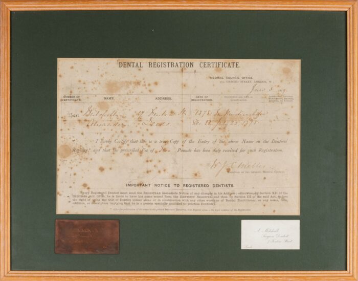 Dental Registration Certificate